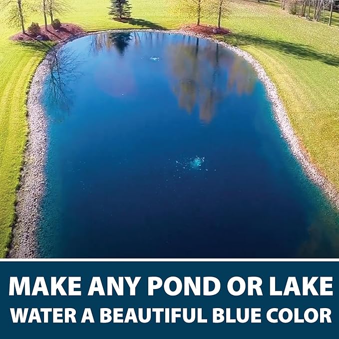 Airmax Pond Dye Packets Natures Blue Colorant for Large Pond & Lake, Beneficial UV Blocking Color Concentrate, Maintain Clean & Clear Water, Fish, Bird & Animal Safe, 4 Soluble Packets