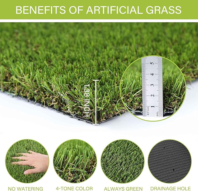 Dog Grass Pads 5 x 10 FT in Artificial Grass Pee Pads for Dogs Potty Fake Grass Rug Turf Mat for Dogs Training Indoor Outdoor Garden Lawn Artificial Grass Rug