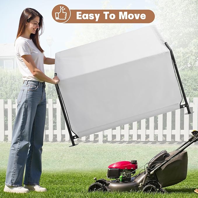 Dog Shade Shelter Outdoor 4'x4'x3' Tent for Large Medium Dogs, Outside Sun Rain Canopy Pet House for Cats Pigs Livestock with Waterproof Roof Ground Nails,Grey