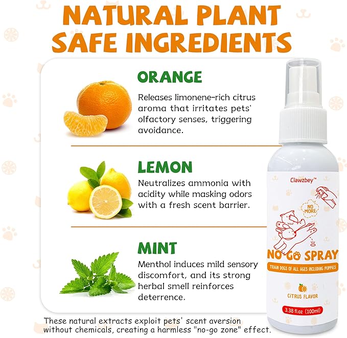 Dog Potty Spray Set, No-Go Spray & Potty Training Spray, Puppy Essentials, Stops Urination & Marking, Indoor and Outdoor Use (3.38 fl oz)