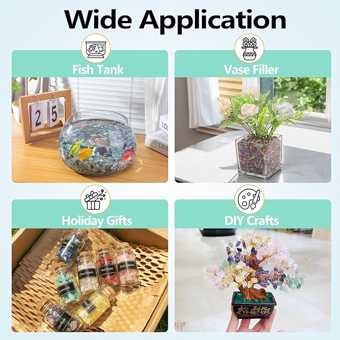 3 Lb Cat Eye Stones Aquarium Gravel Rocks for Fish Tank, Fish Tank Rocks Gravel Betta Fish Colorful Marbles for Vases Filler, Garden and Fish Tank Decoration