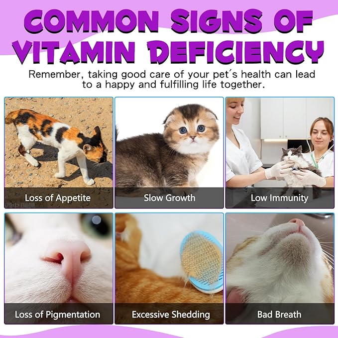 2PCS Liquid Multivitamin for Cat, 15 in 1 Cats Multivitamin Liquid Drops Supplements for Skin & Coat, Heart Health, Bones and Joint, Cat Vitamins with Glucosamine and MSM, Immune System Support