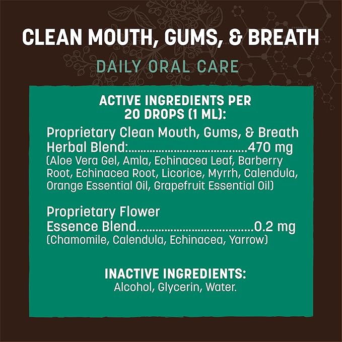 Earth Animal Herbal Remedies | Clean Mouth, Gums and Breath | 2 fl oz