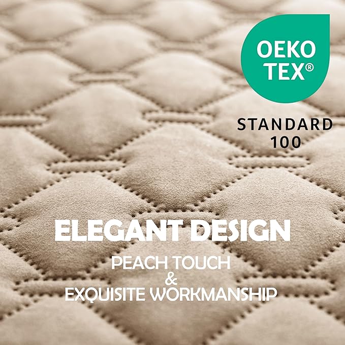 gogobunny 100% Double-Sided Waterproof Dog Bed Cover Pet Blanket Sofa Couch Furniture Protector for Puppy Large Dog Cat, Reversible (52x82 Inch (Pack of 1), Dark Beige/Light Beige)