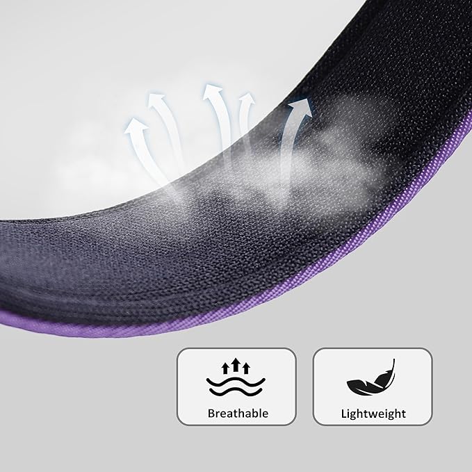 Didog Soft Padded Dog Collars for Medium Dogs, Colorful and Durable Dog Collar with Quick Release Buckle, Light and Breathable for Daily Walking, Purple, M