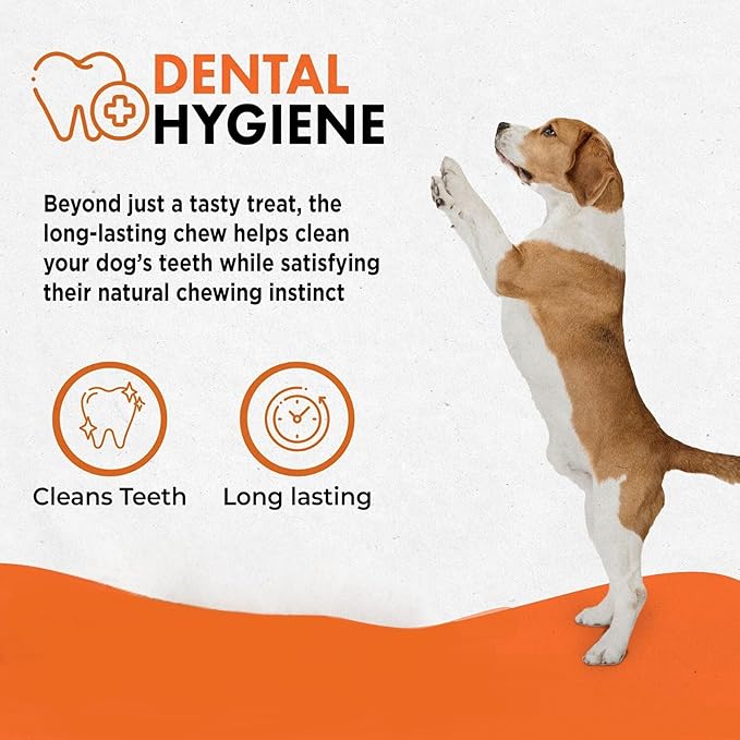 Canine Naturals Peanut Butter Chew - 100% Rawhide Free Dog Treats - Made with Real Peanut Butter - All-Natural and Easily Digestible - 2 Pack of 7 Inch Large Rolls for Dogs 50 lbs and up