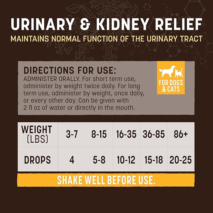 Earth Animal Herbal Remedies | Urinary and Kidney Relief | 2 fl oz