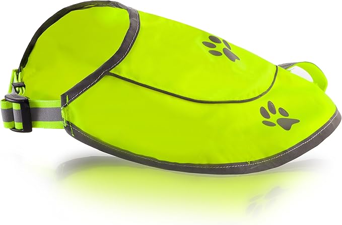 Dog Reflective Vest - Comfortable Jacket Safety Hunting, High Visibility for Dogs with Elastic Straps and Clasp Closure- Yellow, XX-Large