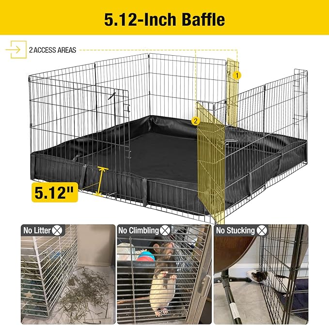 Aivituvin Pet Playpen Guinea Pig Cage Small Animal Rabbit Exercise Pen with Waterproof Floor Liner - Extension Playpen ONLY