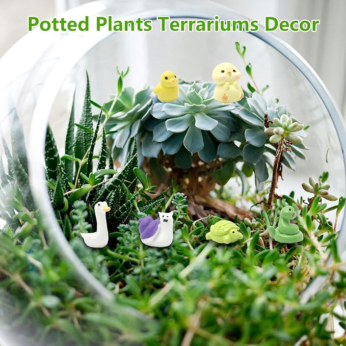 36 Types Forest Mini Resin Animals, Plastic Tiny Animals to Hide, Miniature Animals Figures for Fairy Garden, Dollhouse, Terrariums, Shadowboxes, Cake Topper Decor