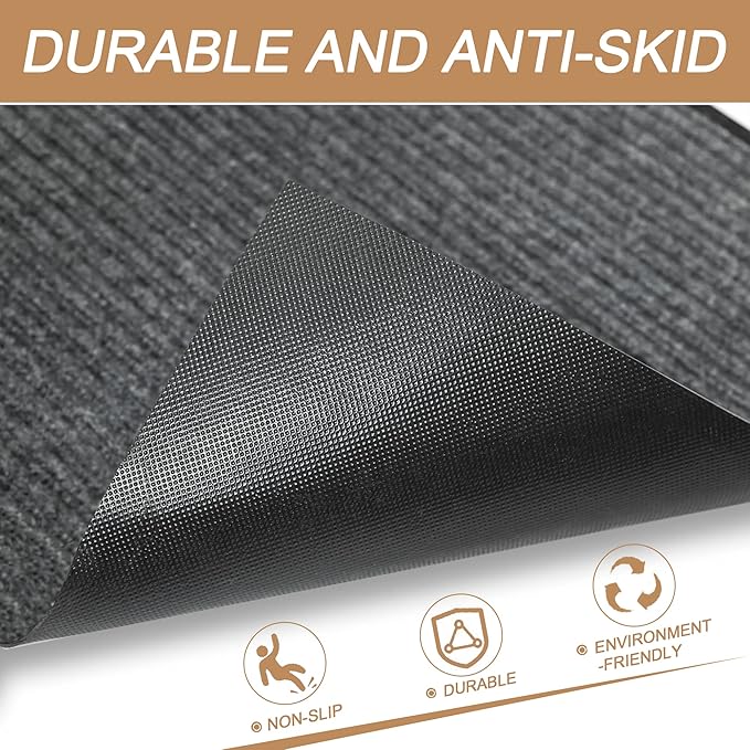 Front Door Mat Outside Entrance, 72" x 24" Sturdy Indoor Outdoor Mats for Entryway, Low Profile Welcome Doormat for Home Entrance, Non Slip Shoe Scraper Mat, Ideal for High Traffic Area