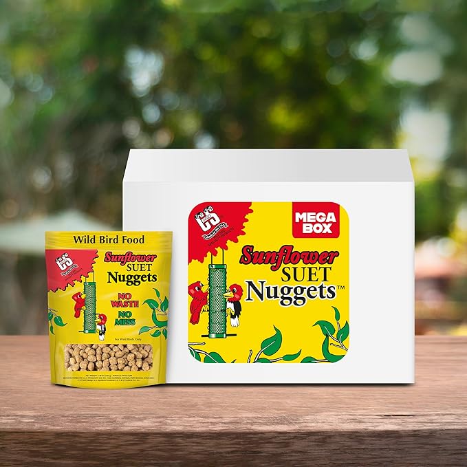 C&S Sunflower Suet Nuggets, Suet Nuggets for Wild Birds, 8 Lbs