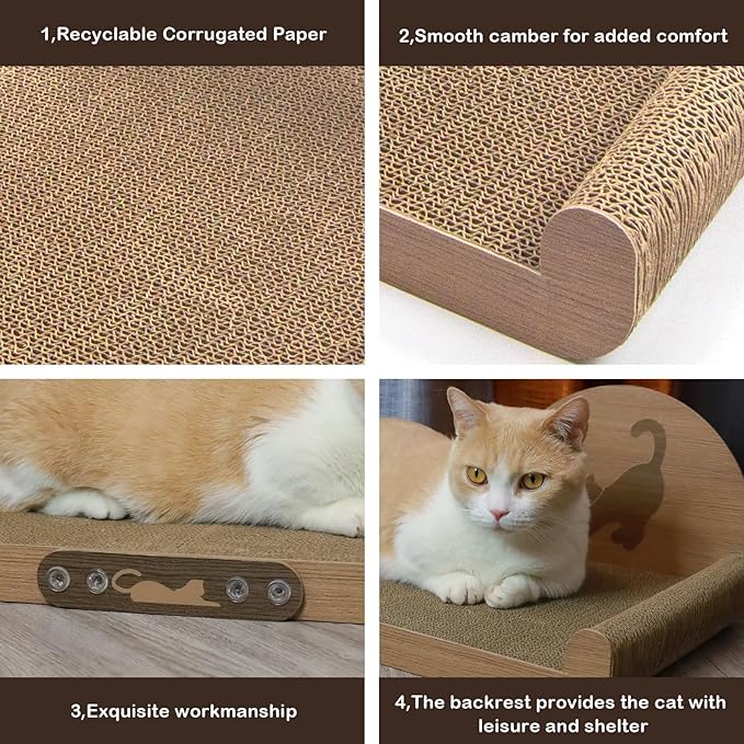 Cat Scratcher Couch Cat Scratching Bed Large Cat Scratcher Bed Cat Lounge Bed Scratching Pad for Indoor Cats