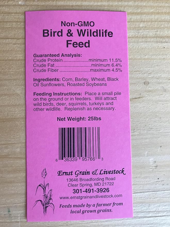 Ernst Grain & Livestock's Bird and Wildlife Feed – Perfect for Birds, Ducks, Squirrels, Turkeys, Rabbits, Geese, and Deer – Non-GMO Wild Animal & Bird Feed for Outside Feeders (46 Pounds)