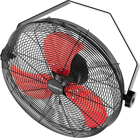 2600 CFM 14 inch Outdoor High Velocity Wall Mounted Fan, 3-Speed Metal Fans with IP44 Enclosure Motor, Industrial Grade Weatherproof Wall Fan for Patio, Greenhouse, Garage, and Gazebo