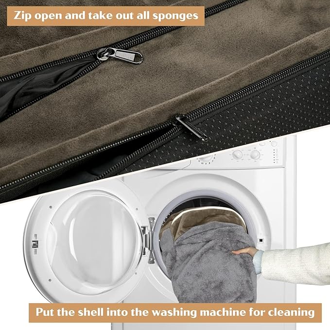 Comfort Expression Small Dog Beds Waterproof Orthopedic Foam Dog Sofa Beds for Medium Dogs Comfy Pet Bed with Washable Removable Cover & Non-Slip Bottom(Small,Dark Green)