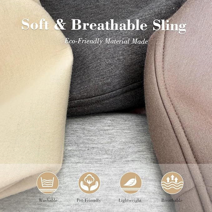 Dog & Cat Carrier Sling, Adjustable Soft Padded Shoulder Puppy Carrier, Hands-Free Dog Carrier Bag with Double Safety Buckles Premium Material for Outdoor Travel （Caramel, M）