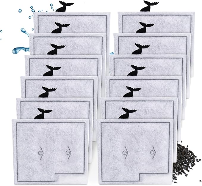 12 Pack Medium Filter Cartridges Compatible with Aqueon Replacement Filter Cartridges Compatible with Aqueon QuietFlow LED PRO Power Filter Size 10 & E Internal Power Filter Size 20 & Zilla Size 20