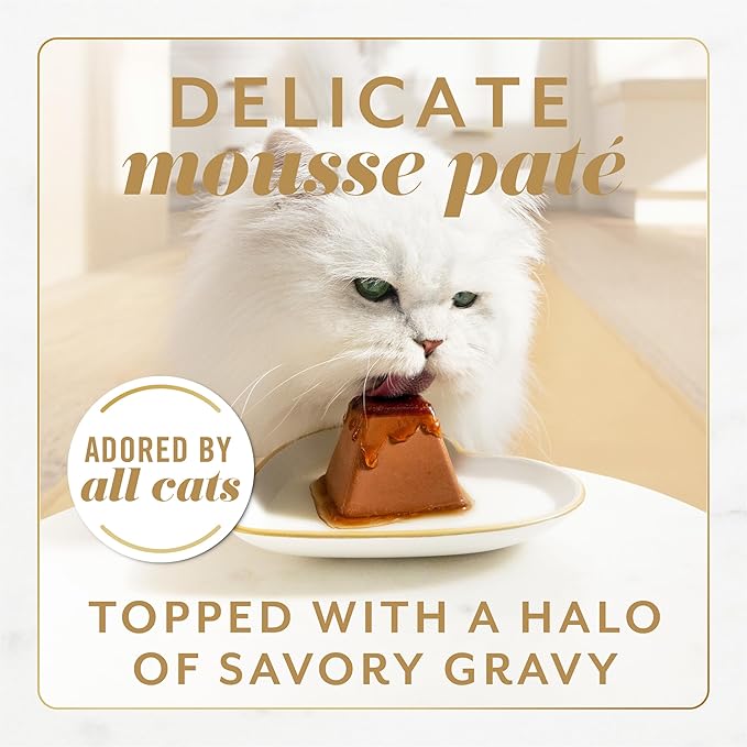 Fancy Feast Gems Pate Cat Food Mousse Salmon or Tuna and a Halo of Savory Gravy Wet Cat Food Variety Pack - (1) 8 ct. Boxes - 8 ct. Box