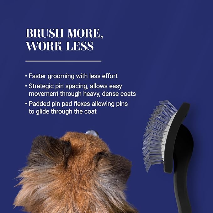 Chris Christensen Baby K Dog Slicker Brush, Groom Like a Professional, Fluff Detangle Style, Saves Time Energy, Black, Small