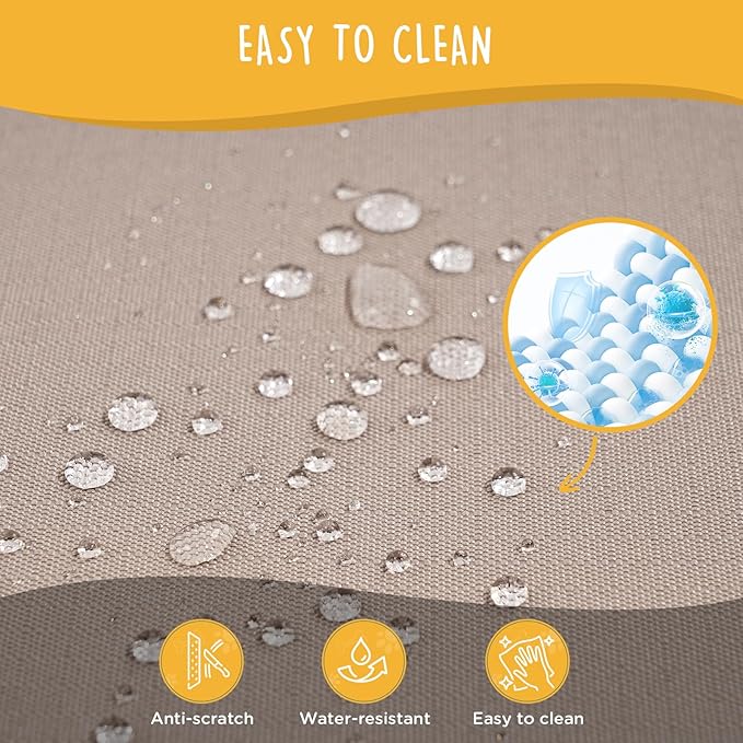 Daisy Cot, Medium Foldable Elevated Dog Bed, Portable Raised Outdoor Folding Dog Cot, Cooling, Chew Proof, Waterproof, Heavy Duty Up to 160 lbs for Camping/Home, Brown, 32"x 19"x6"