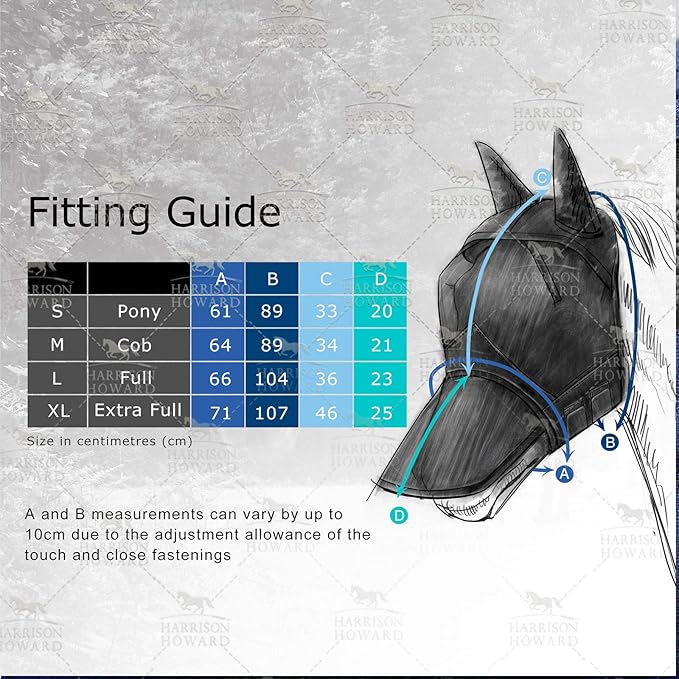 Harrison Howard LumiVista Horse Fly Mask Standard with Ears UV Protection for Horse Green Cactus L Full Size