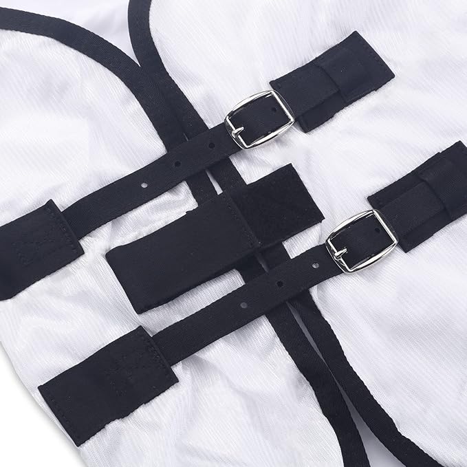 Comfy Mesh Horse Fly Sheet Equine Summer Sheets Stand Neck White 75