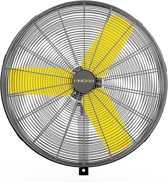 30 Inch Industrial Wall Mount Fan Oscillating, 8900 CFM Commercial Metal Wall Fans with Poweful Motor, 3 Speed, Heavy Duty Construction Indoor for Warehouse, Workshops, and Garage, UL Listed