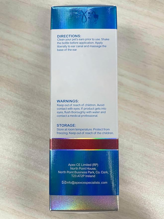 Dog Ear Infection Treatment, Cat & Dog Ear Cleaner for Itchy Relief, Antiseptic,Waxing,Cleansing, Ear Mite Treatment for Dog Cats, Yeast Ears Infection Treatment for Dogs, 2.02fl.oz