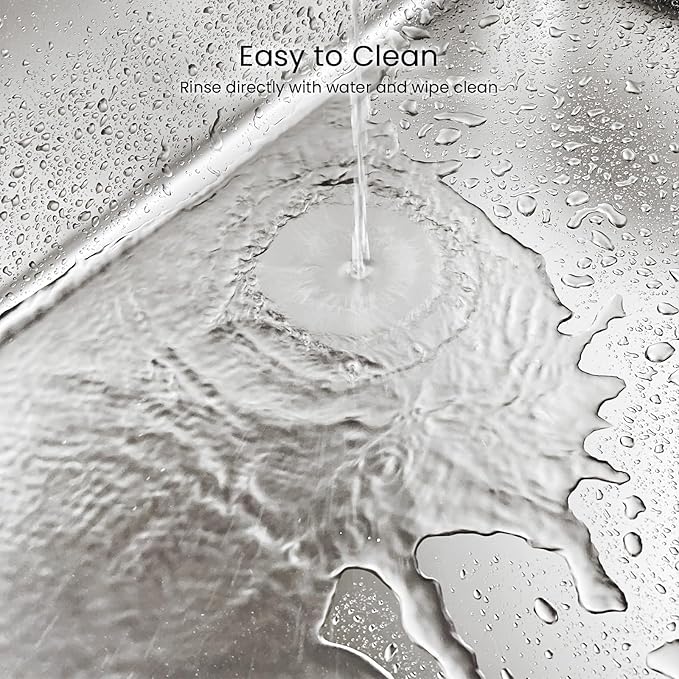 Enclosed Stainless Steel Cat Litter Box with Lid, Oversize Metal Litter Box for Multi Cats, Extra XXL Cat Toilet with High Side, Non-Stick, Anti-Leakage, Odorless, with Cat Litter Mat & Litter Scoop