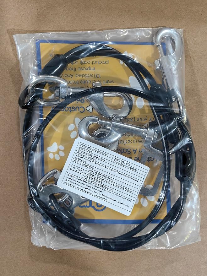 Dog Seat Belt Harness for Car,2pcs Dog Seatbelt of Coated Wire Leash Safety Restraint,No Chew Tether Cable Vehicle Dogs Accessories,Double Clips & Latch (2 Pack Black, 32 inch/80 CM)