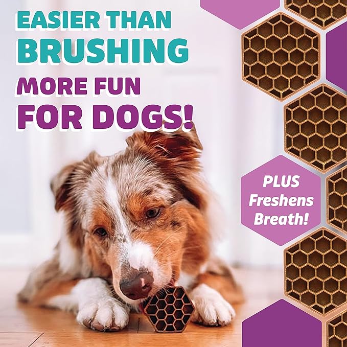 Dog Dental Treats – Vet VOHC Approved – Delicious Chicken Protein – Removes Tartar with Cleaning Comb Shape – Dental Dog Treats for Medium Dogs (24oz, 30 Count)