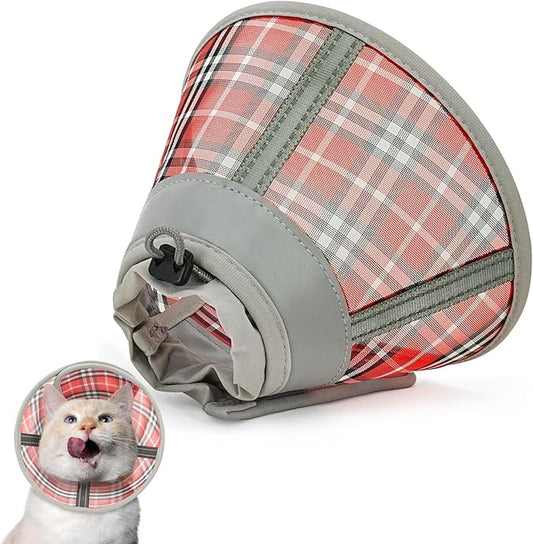 Cat Cone Collar Soft, Cat Recovery Collar for Large Medium Small Cats Kittens, Pet Cone Alternative After Surgery