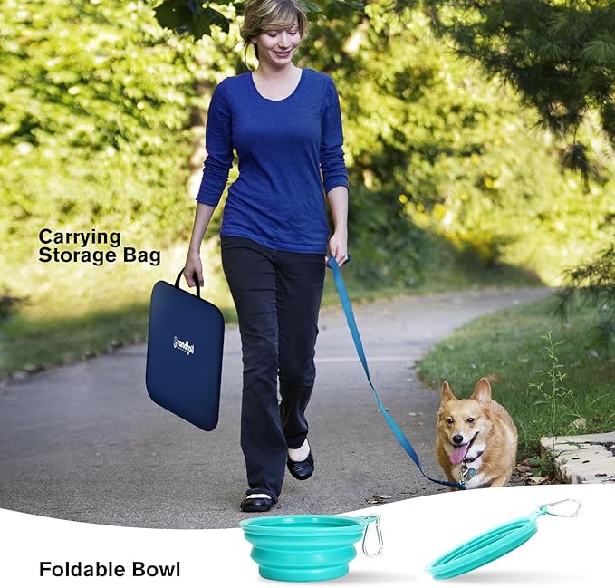 Dog Playpen, Pet Playpen, Portable Cat Playpen, Foldable Puppy Playpen Exercise Kennel Tent with Carry Case Collapsible Bowl,Water-Resistant Shade Cover for Indoor Outdoor Travel （Bule,Medium）