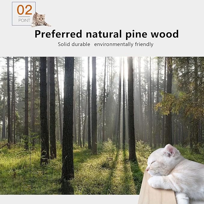 Cat Wall Shelves and Furniture Set with Condos, Perches, Bridge Ladders, Sisal Scratching Posts - Steps and Houses for Cats (C)