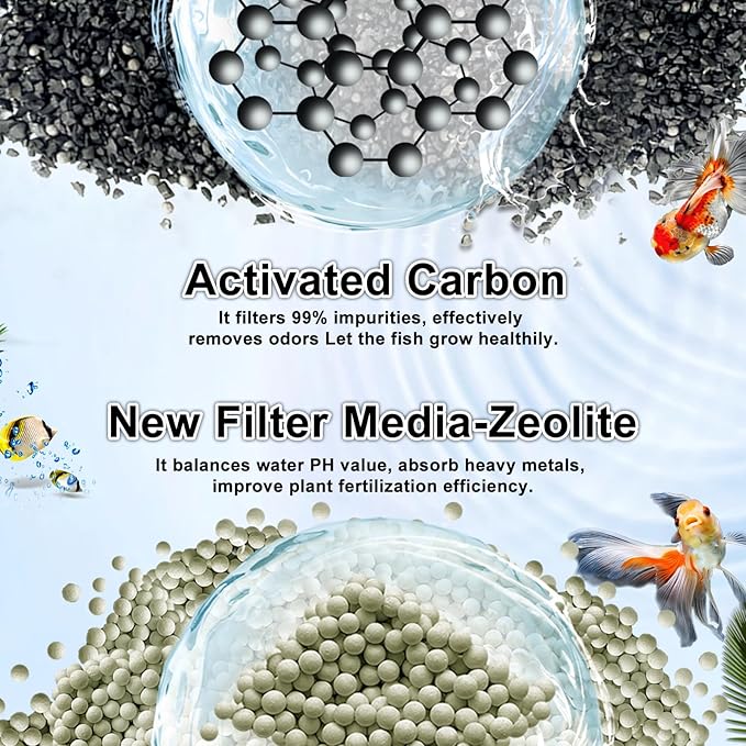 10 Pack Large Replace Filter Cartridge for Whisper EX Filter, Fish Tank Carbon Filter Cartridges for Aquarium, Compatible with Whisper EX30/EX45/EX70 Filters