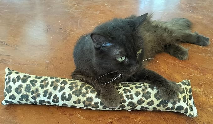 Extra Large 18" Catnip Kicker Toys/Kitty Kick Sticks/Cat-Nip Kick Sticks (Leopard) (Kickers Filled with 1 oz Premium Canadian Catnip)