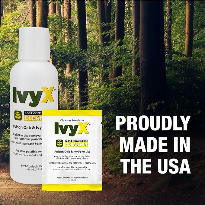CoreTex Ivy X Post-Contact Poison Ivy Wipes with Resealable Travel Bag - Pack of 15 Single-Use Barrier Wipes to Assist in the Removal of Rashes - Also Works on Poison Oak & Sumac Oils