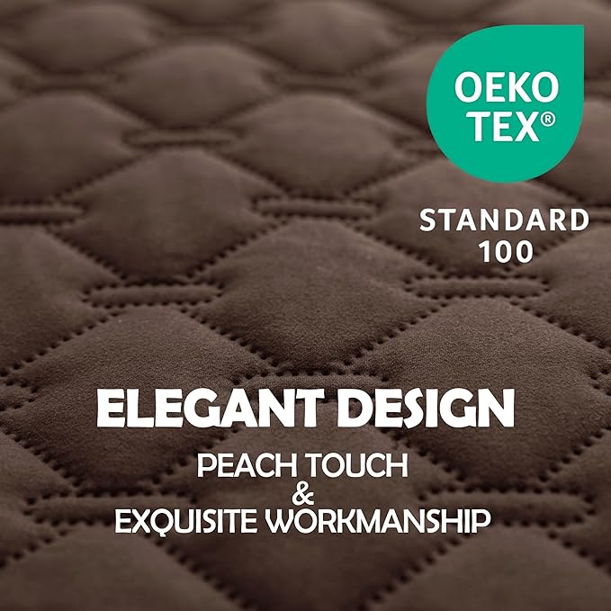 gogobunny 100% Double-Sided Waterproof Dog Bed Cover Pet Blanket Sofa Couch Furniture Protector for Puppy Large Dog Cat, Reversible (30x90 Inch (Pack of 1), Dark Chocolate/Light Chocolate)