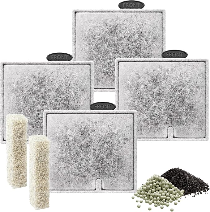 4 Pack Medium Filters Cartridges Compatible with Aqueon Fish Tank Filter Cartridges Compatible with Aqueon QuietFlow LED PRO Power Filter Size 10/Power Filter Size 10/E Internal Power Filter Size 20