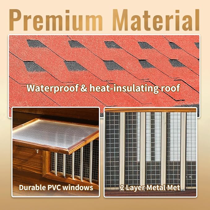 Dog House Outdoor, Solid Pine Wood Dog House with Waterproof Roof, Warm Spacious Pet House, Heavy Duty Animal Shelter for Large Breed Weatherproof, 4XL