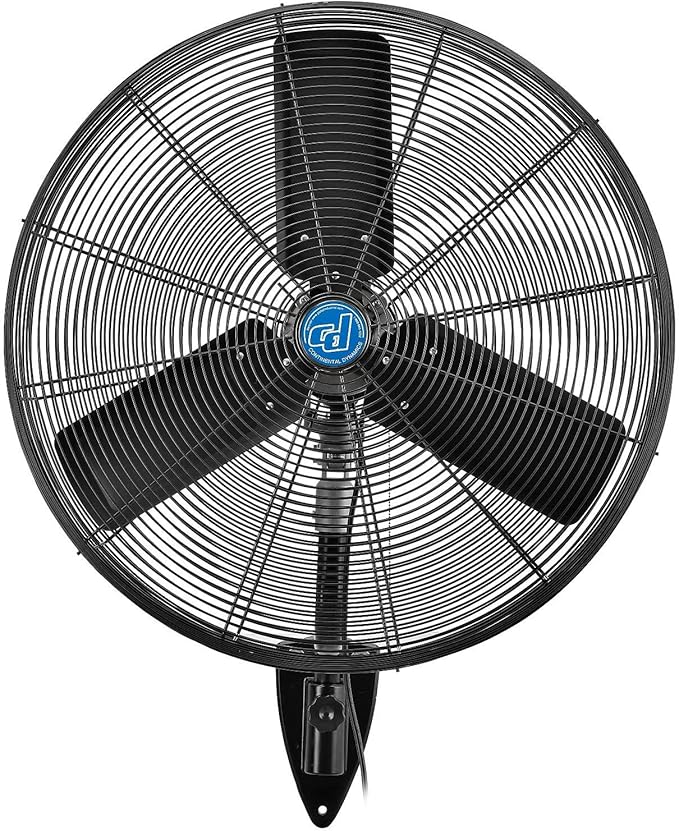 Continental Dynamics CD Premium 30" Oscillating Wall Mount Fan, TEFC Motor, 11,500 CFM, 1/2 HP