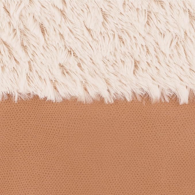 FurHaven Orthopedic Dog Sofa Bed – Memory Foam Couch with Bolsters, Textured Plush & Water-Resistant Cover, Washable Cover, Joint Support - Camel, Jumbo Plus