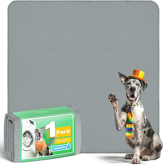 FXW Washable Pee Pads for Dogs, Puppy Pads with Super Absorbent, Specifically Designed for FXW Rollick/Homeplus 32inch 8 Panels Dog Playpen, 71" Square, Gray, 1 Pack