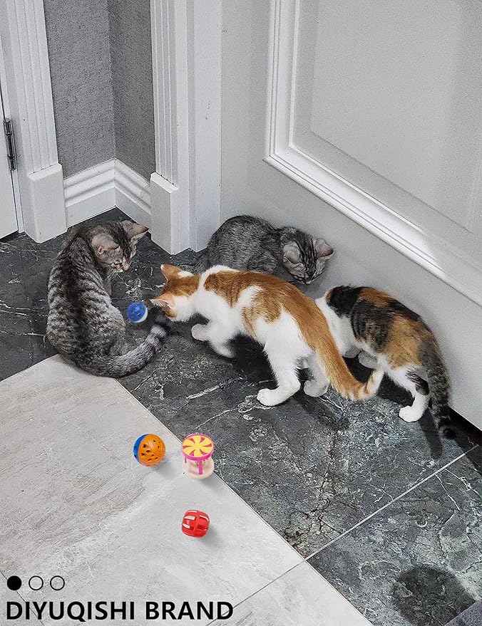 40-Piece Cat Toy Variety Pack for Indoor Cats and Kittens, Bouncy Paws (1.5'' - 2.2'', Cat Toys Deluxe Pack)