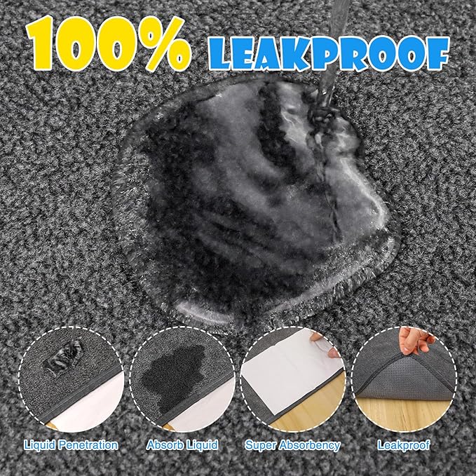 2 Pack Extra Large Washable Pee Pads for Dogs 72"x72" Reusable Dog Mat for Floor Non-Slip Waterproof Pee Pads for Dogs Fast Absorbent Pet Whelping Pads Puppy Playpen Mat for Incontinence, Housebreak