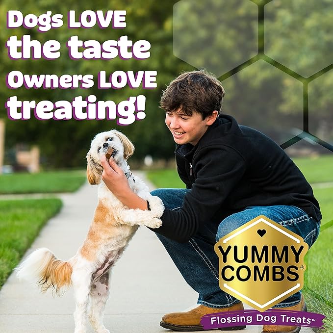 Dog Dental Treats – Vet VOHC Approved – Delicious Chicken Protein – Removes Tartar with Cleaning Comb Shape – Dental Dog Treats for Extra Large Dogs (12oz, 6 Count)