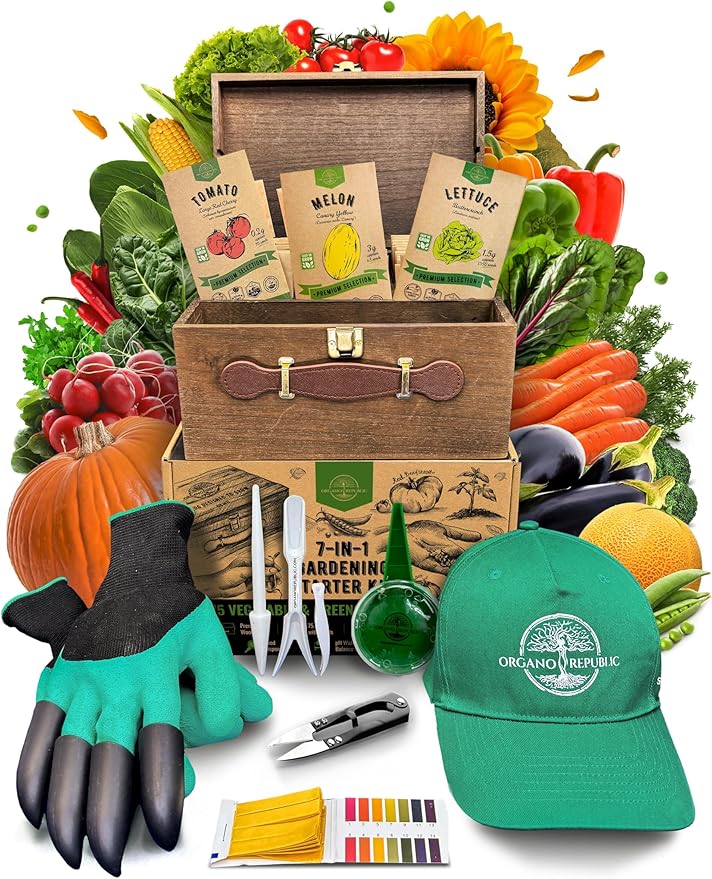 75 Vegetable & Greens Seeds Variety Pack, Garden Seed Starter Kit - Over 44,700 Non-GMO Heirloom Seeds for Planting Vegetables and Greens, Gift Seed Box with Gardening Supplies, Survival Kit