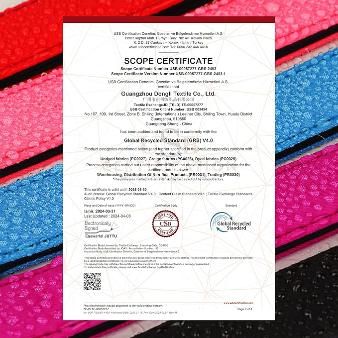 Didog Soft Padded Dog Collar for Large Dogs, Colorful and Durable Pet Collar with Quick Release Buckle, Light and Breathable for Daily Walking, Green, L